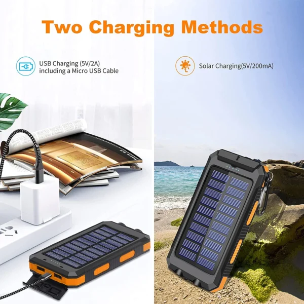 20000mAh Solar Charger for Cell Phone - Image 2