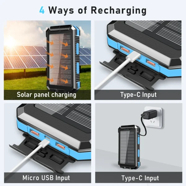 Yelomin 49800mAh Solar Power Bank Portable Charger - Image 2